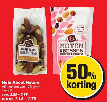 Aanbiedingen Nuts about nature - Nuts about Nature - Geldig van 25/01/2017 tot 31/01/2017 bij Hoogvliet