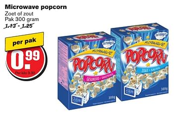Aanbiedingen Microwave popcorn - Huismerk - Hoogvliet - Geldig van 25/01/2017 tot 31/01/2017 bij Hoogvliet
