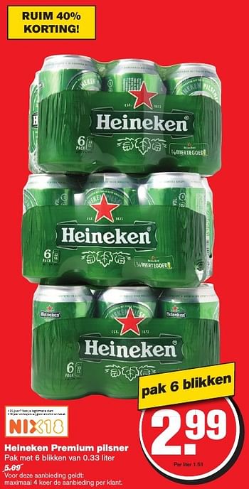 Aanbiedingen Heineken premium pilsner - Heineken - Geldig van 25/01/2017 tot 31/01/2017 bij Hoogvliet