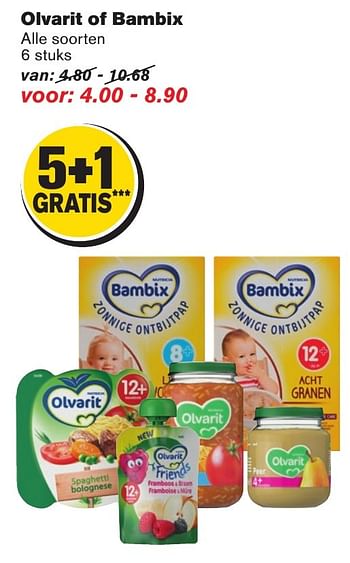 Aanbiedingen Olvarit of bambix - Bambix - Geldig van 25/01/2017 tot 31/01/2017 bij Hoogvliet