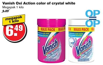 Aanbiedingen Vanish oxi action color of crystal white - Vanish - Geldig van 25/01/2017 tot 31/01/2017 bij Hoogvliet