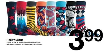 Aanbiedingen Happy socks - Huismerk - Zeeman  - Geldig van 28/01/2017 tot 03/02/2017 bij Zeeman