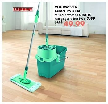 Aanbiedingen Vloerwisser clean twist m - Leifheit - Geldig van 06/02/2017 tot 27/02/2017 bij Multi Bazar