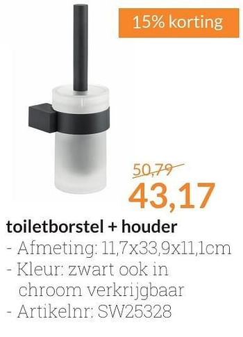 Aanbiedingen Toiletborstel + houder - Tiger - Geldig van 01/02/2017 tot 28/02/2017 bij Sanitairwinkel
