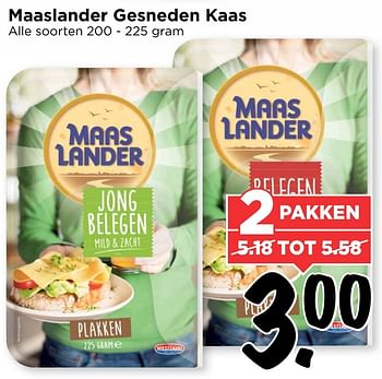 Aanbiedingen Maaslander gesneden kaas - Maaslander - Geldig van 29/01/2017 tot 04/02/2017 bij Vomar