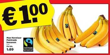 Aanbiedingen Max havelaar fairtrade bananen - Huismerk - Plus - Geldig van 29/01/2017 tot 04/02/2017 bij Plus