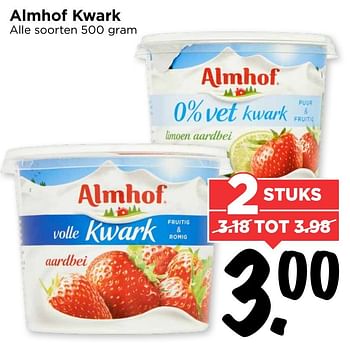 Aanbiedingen Almhof kwark - Almhof - Geldig van 29/01/2017 tot 04/02/2017 bij Vomar