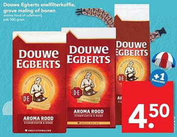 Aanbiedingen Douwe egberts snelfilterkoffie, grove maling of bonen - Douwe Egberts - Geldig van 29/01/2017 tot 04/02/2017 bij Deen Supermarkten