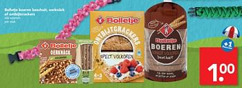 Aanbiedingen Bolletje boeren beschuit, oerknäck of ontbijtcrackers - Bolletje - Geldig van 29/01/2017 tot 04/02/2017 bij Deen Supermarkten