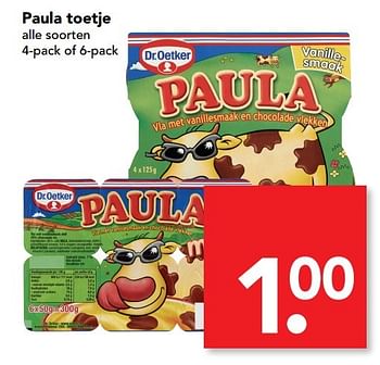 Aanbiedingen Paula toetje - Dr. Oetker - Geldig van 29/01/2017 tot 04/02/2017 bij Deen Supermarkten