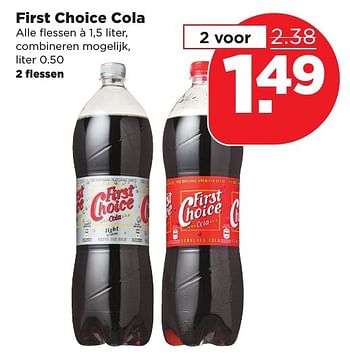 Aanbiedingen First choice cola - First choice - Geldig van 29/01/2017 tot 04/02/2017 bij Plus