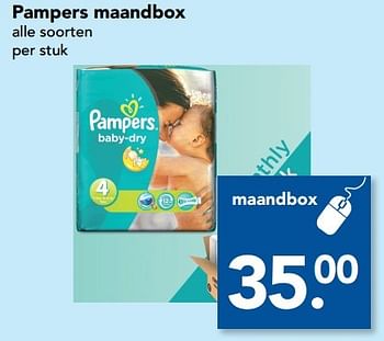 Aanbiedingen Pampers maandbox - Pampers - Geldig van 29/01/2017 tot 04/02/2017 bij Deen Supermarkten
