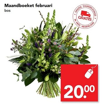 Aanbiedingen Maandboeket februari - Huismerk deen supermarkt - Geldig van 29/01/2017 tot 04/02/2017 bij Deen Supermarkten
