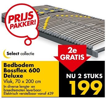 Aanbiedingen Bedbodem bossflex 600 deluxe - Huismerk - Beter Bed - Geldig van 30/01/2017 tot 05/02/2017 bij Beter Bed