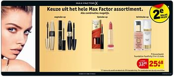 Aanbiedingen Foundation facefinity 3-in-1 - Max Factor - Geldig van 24/01/2017 tot 05/02/2017 bij Kruidvat