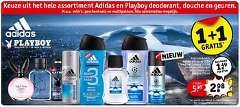 Aanbiedingen Adidas deospray uefa champions league en adidas showergel uefa champions league - Adidas - Geldig van 24/01/2017 tot 05/02/2017 bij Kruidvat