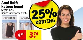 Aanbiedingen Anni rolfi katoen hemd - Anni Rolfi - Geldig van 24/01/2017 tot 05/02/2017 bij Kruidvat