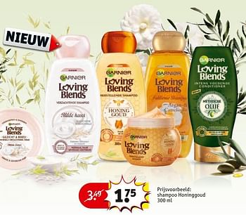 Aanbiedingen Shampoo honinggoud - Garnier - Geldig van 24/01/2017 tot 05/02/2017 bij Kruidvat