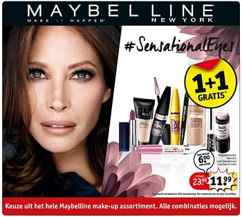 Aanbiedingen Mascara lash sensational luscious - Maybelline - Geldig van 24/01/2017 tot 05/02/2017 bij Kruidvat