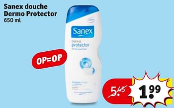 Aanbiedingen Sanex douche dermo protector - Sanex - Geldig van 24/01/2017 tot 05/02/2017 bij Kruidvat