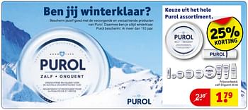 Aanbiedingen Zalf onguent - Purol - Geldig van 24/01/2017 tot 05/02/2017 bij Kruidvat