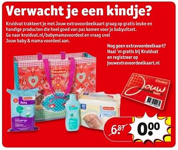 Aanbiedingen Verwacht je een kindje - Huismerk - Kruidvat - Geldig van 24/01/2017 tot 05/02/2017 bij Kruidvat