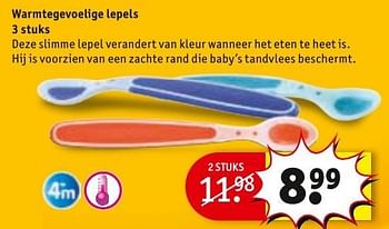 Aanbiedingen Warmtegevoelige lepels - Huismerk - Kruidvat - Geldig van 24/01/2017 tot 05/02/2017 bij Kruidvat