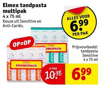 Aanbiedingen Elmex tandpasta multipak - Elmex - Geldig van 24/01/2017 tot 05/02/2017 bij Kruidvat