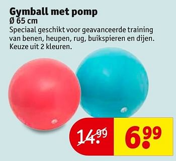 Aanbiedingen Gymball met pomp - Huismerk - Kruidvat - Geldig van 24/01/2017 tot 05/02/2017 bij Kruidvat