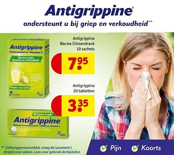Aanbiedingen Antigrippine warme citroendrank - Huismerk - Kruidvat - Geldig van 24/01/2017 tot 05/02/2017 bij Kruidvat