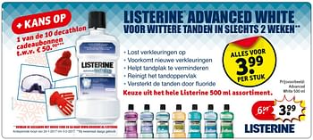Aanbiedingen Listerine advanced white - Listerine - Geldig van 24/01/2017 tot 05/02/2017 bij Kruidvat