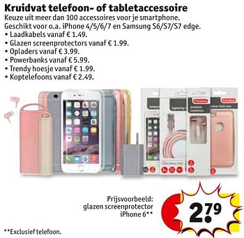 Aanbiedingen Kruidvat telefoon- of tabletaccessoire - Huismerk - Kruidvat - Geldig van 24/01/2017 tot 05/02/2017 bij Kruidvat