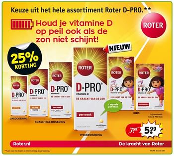 Aanbiedingen Roter d-pro week - Roter - Geldig van 24/01/2017 tot 05/02/2017 bij Kruidvat