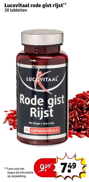 Aanbiedingen Lucovitaal rode gist rijst - Lucovitaal - Geldig van 24/01/2017 tot 05/02/2017 bij Kruidvat