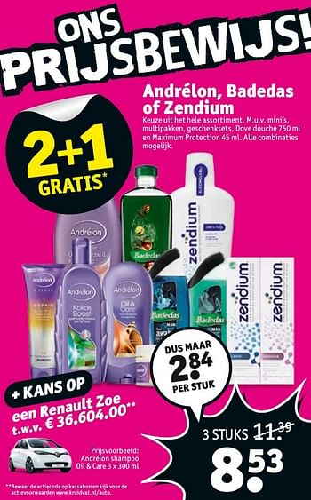 Aanbiedingen Andrélon shampoo oil & care - Andrelon - Geldig van 31/01/2017 tot 05/02/2017 bij Kruidvat