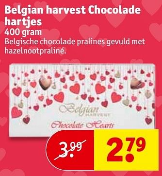 Aanbiedingen Belgian harvest chocolade hartjes - Belgian - Geldig van 31/01/2017 tot 05/02/2017 bij Kruidvat