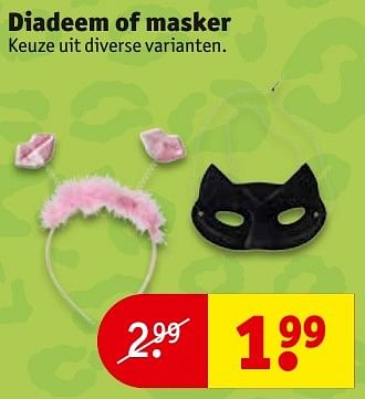 Aanbiedingen Diadeem of masker - Huismerk - Kruidvat - Geldig van 31/01/2017 tot 05/02/2017 bij Kruidvat