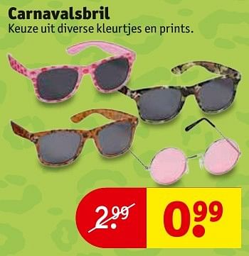 Aanbiedingen Carnavalsbril - Huismerk - Kruidvat - Geldig van 31/01/2017 tot 05/02/2017 bij Kruidvat