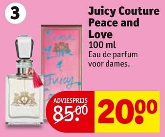 Aanbiedingen Juicy couture peace and love - Juicy couture - Geldig van 31/01/2017 tot 05/02/2017 bij Kruidvat