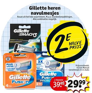 Aanbiedingen Gillette heren navulmesjes - Gillette - Geldig van 31/01/2017 tot 05/02/2017 bij Kruidvat