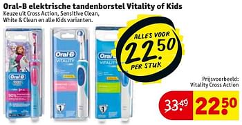 Aanbiedingen Oral-b elektrische tandenborstel vitality of kids - Oral-B - Geldig van 31/01/2017 tot 05/02/2017 bij Kruidvat