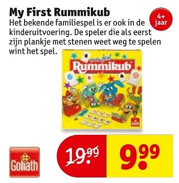 Aanbiedingen My first rummikub - Goliath - Geldig van 31/01/2017 tot 05/02/2017 bij Kruidvat