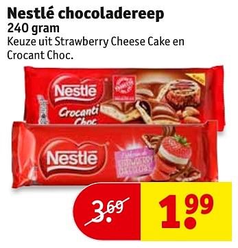 Aanbiedingen Nestlé chocoladereep - Nestlé - Geldig van 31/01/2017 tot 05/02/2017 bij Kruidvat