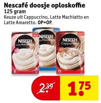 Aanbiedingen Nescafé doosje oploskoffie - Nescafe - Geldig van 31/01/2017 tot 05/02/2017 bij Kruidvat