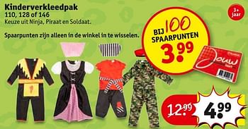 Aanbiedingen Kinderverkleedpak - Huismerk - Kruidvat - Geldig van 31/01/2017 tot 05/02/2017 bij Kruidvat