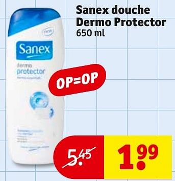 Aanbiedingen Sanex douche dermo protector - Sanex - Geldig van 31/01/2017 tot 05/02/2017 bij Kruidvat