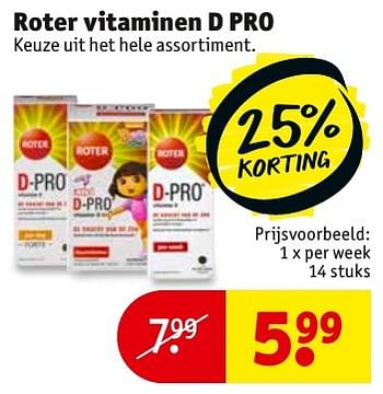 Aanbiedingen Roter vitaminen d pro - Roter - Geldig van 31/01/2017 tot 05/02/2017 bij Kruidvat