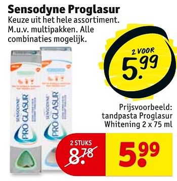 Aanbiedingen Sensodyne proglasur - Sensodyne - Geldig van 31/01/2017 tot 05/02/2017 bij Kruidvat