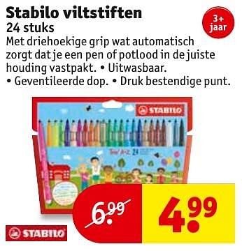 Aanbiedingen Stabilo viltstiften - Stabilo - Geldig van 31/01/2017 tot 05/02/2017 bij Kruidvat