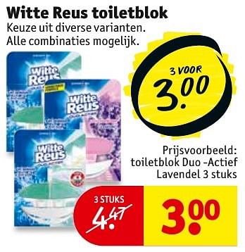 Aanbiedingen Witte reus toiletblok - Witte reus - Geldig van 31/01/2017 tot 05/02/2017 bij Kruidvat